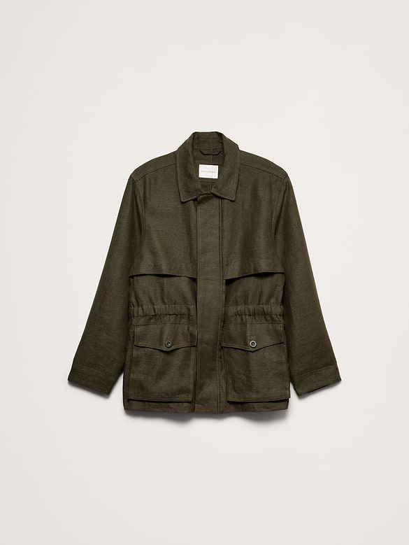 Linen Canvas Utility Jacket