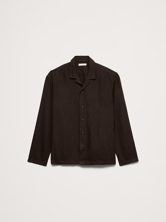 Relaxed-Fit Linen Long-Sleeve Resort Shirt