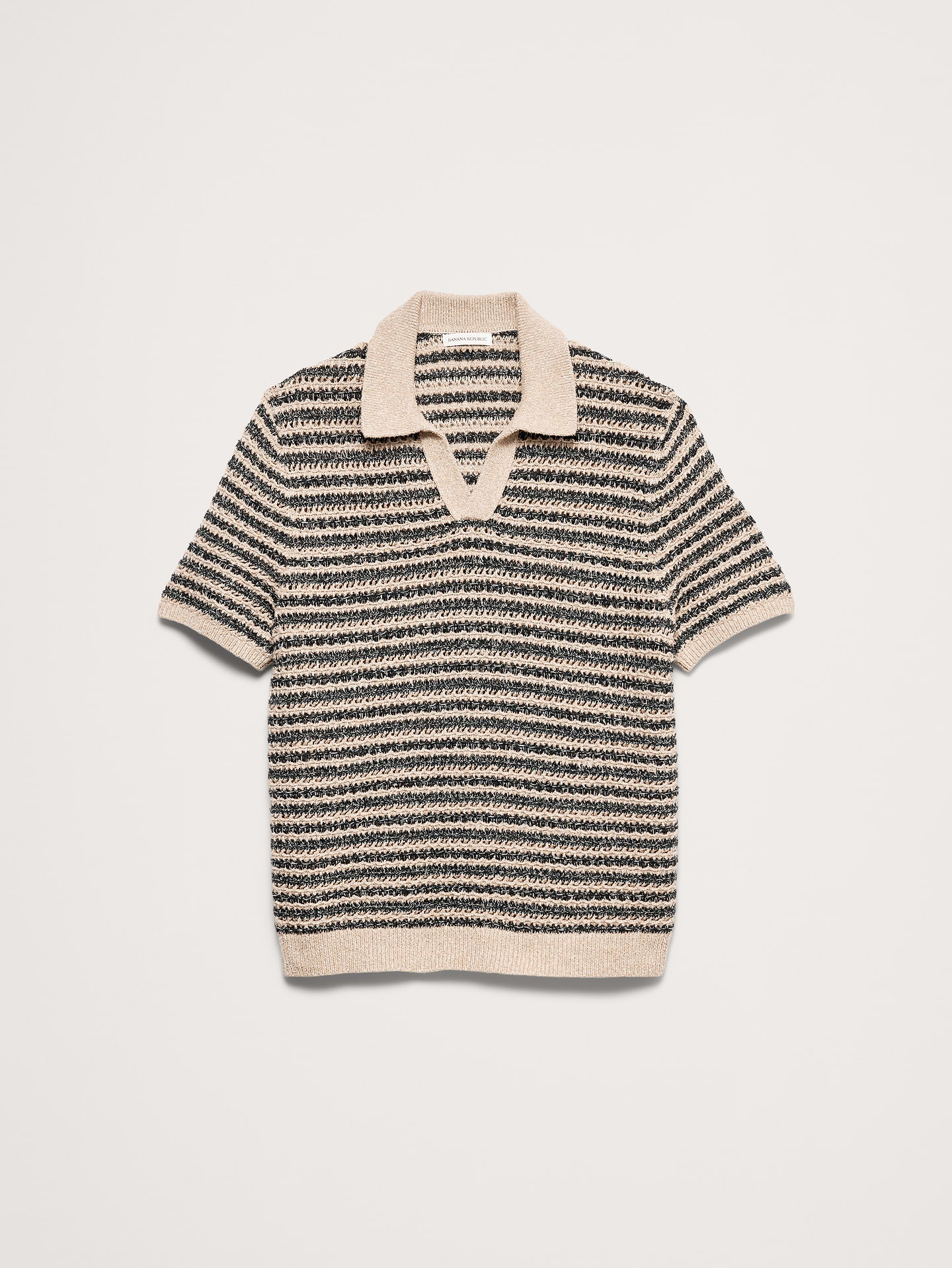 L'image numéro 5 présente Polo en tissu bouclé à rayures