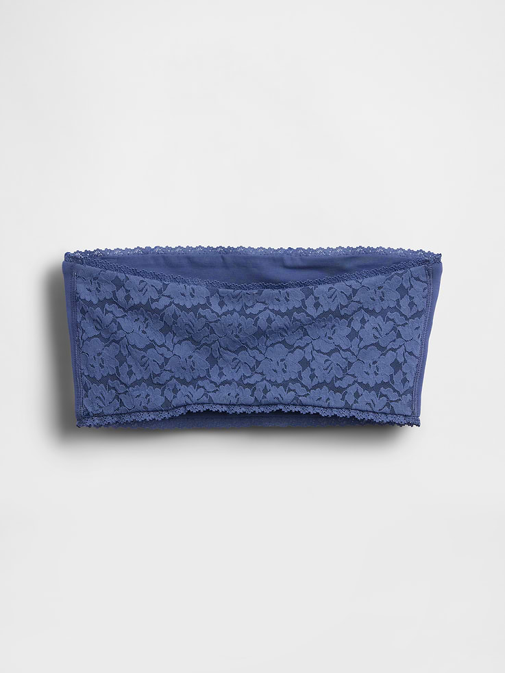 Image number 6 showing, Organic Stretch Cotton Lace-Trim Bandeau Bralette