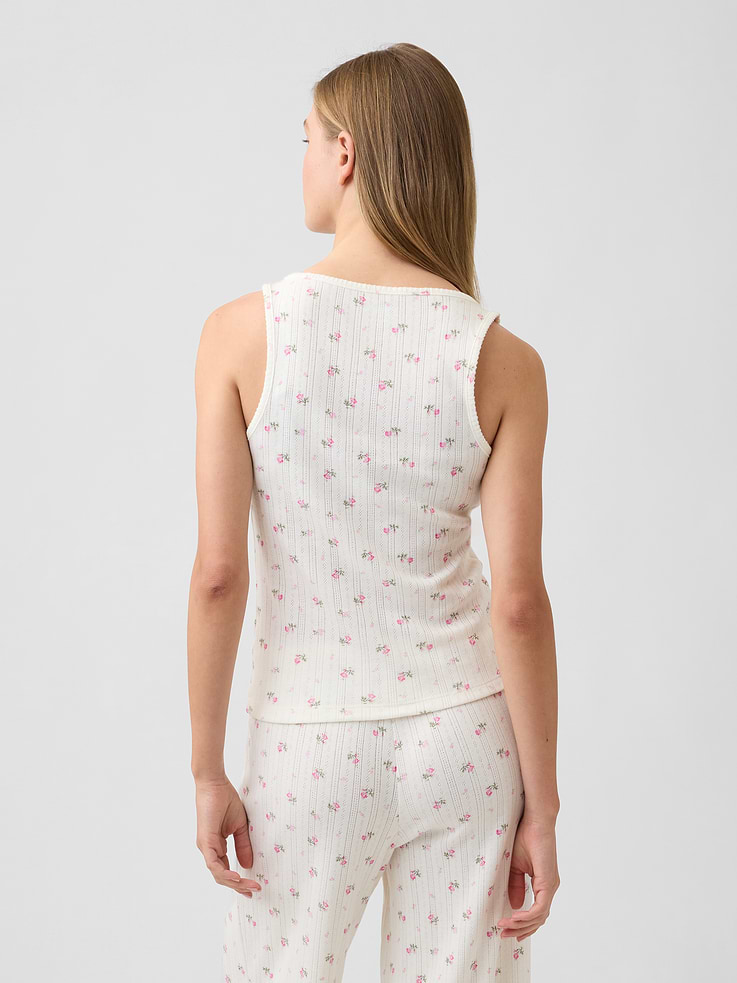 Image number 2 showing, Pointelle PJ Tank Top