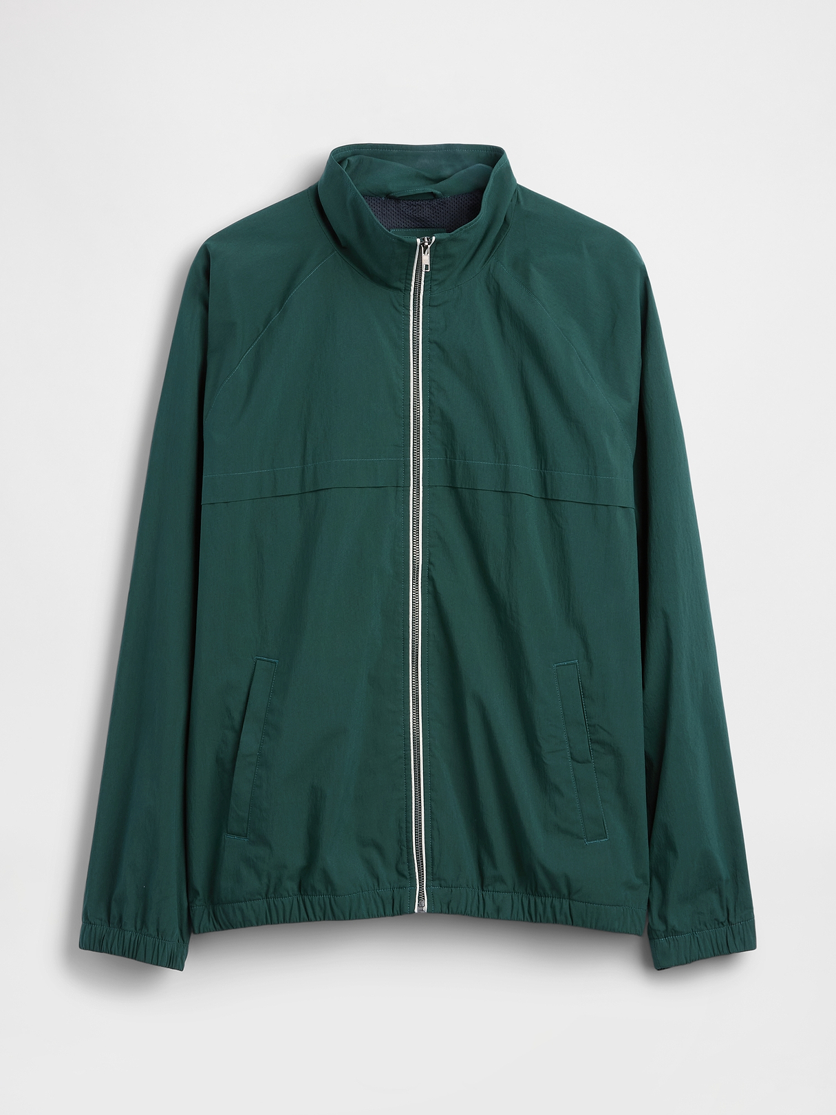  ダークグリーン ジップアップジャケット Oversized Track Jacket | Gap