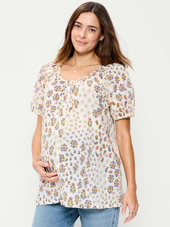 Maternity Airy Button-Down Top