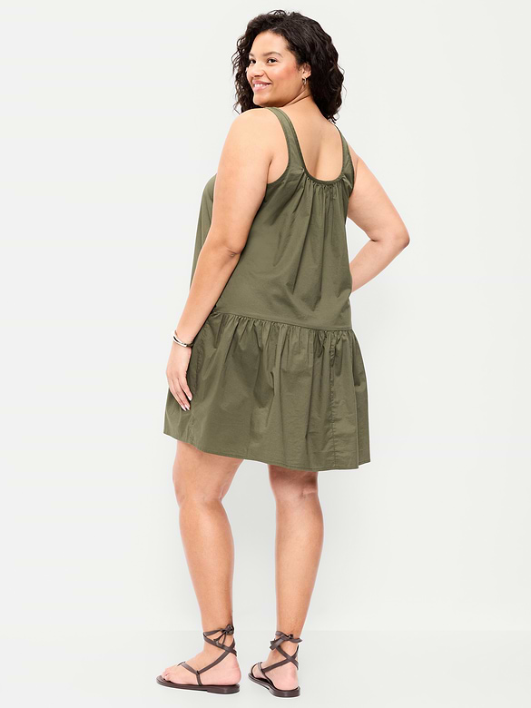 Drop-Waist Swing Mini Dress