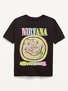 Image number 1 showing, Nirvana™ Gender-Neutral Graphic T-Shirt for Kids