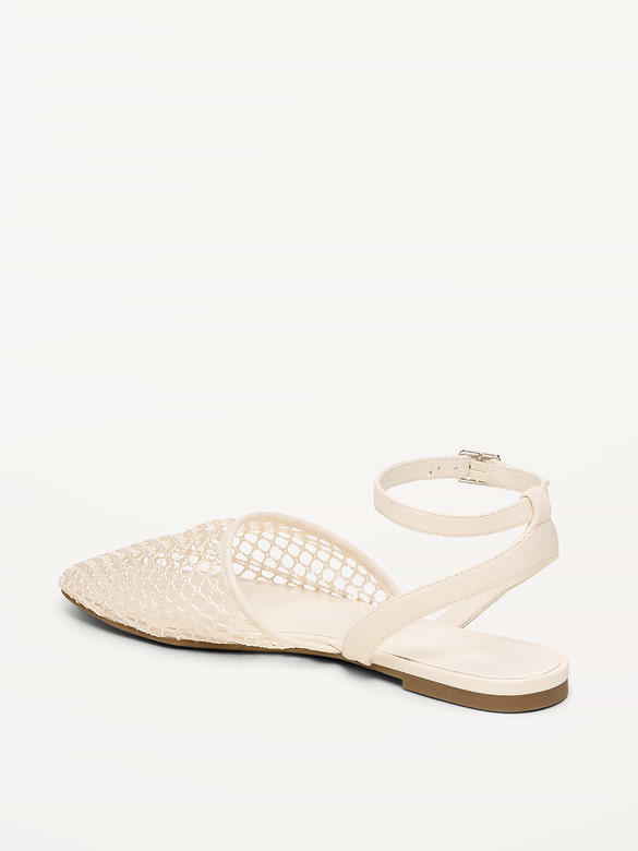 Raffia Slingback Flats for Women