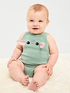 L'image numéro 1 présente Barboteuse en tricot sans manches Grogu de Star Wars™ pour Bébé