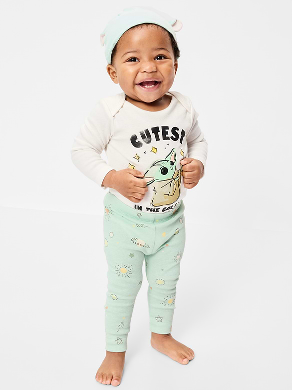 Cache-couche, legging et bonnet Grogu de Star Wars™, 3 pièces pour bébé