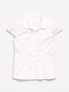 Image number 2 showing, School Uniform Short-Sleeve Top for Girls
