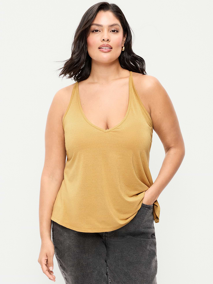 Image number 8 showing, Strappy-Back Shimmer Swing Tank Top