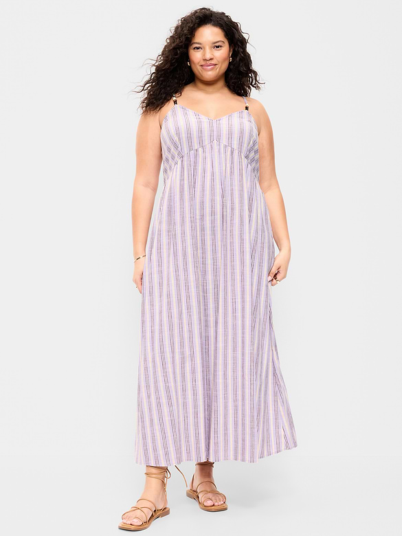 Sleeveless Beaded Boho Maxi Dress