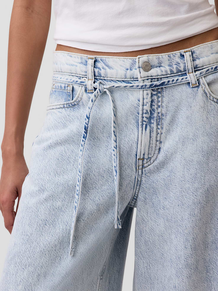 Image number 5 showing, Mid Rise UltraSoft Baggy Micro Belt Jeans
