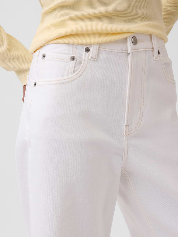 High Rise Stride Wide-Leg Ankle Jeans