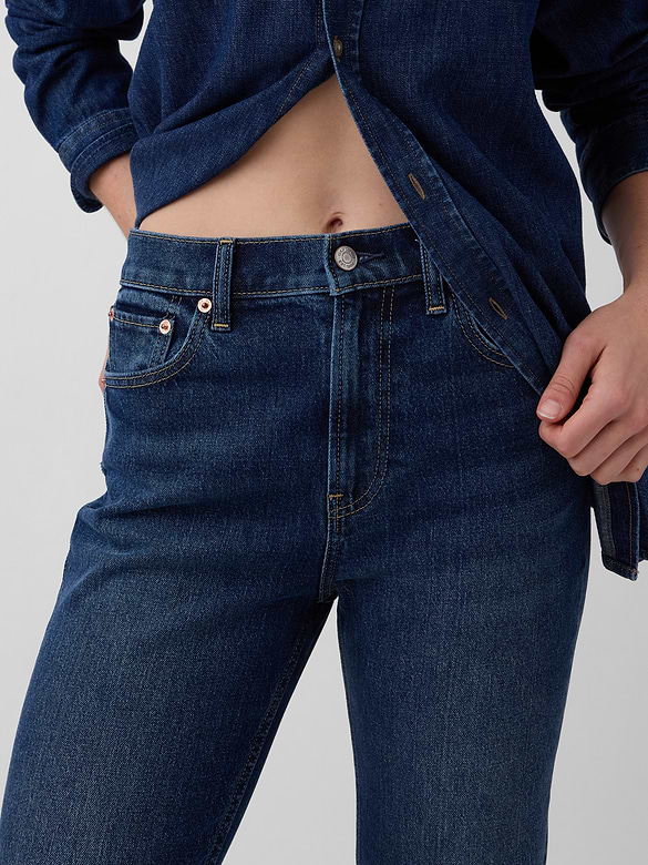 High Rise ’90s Slim Straight Crop Jeans