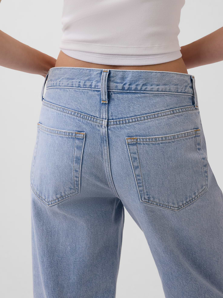 Image number 5 showing, Low Slung Relaxed Crop Jeans