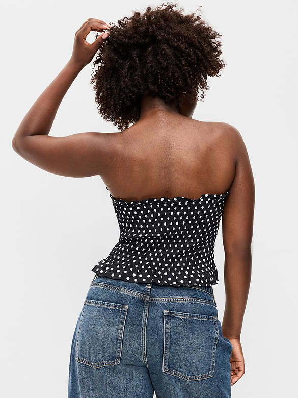 Bustier à corsage smocké