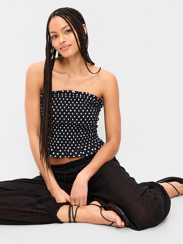 Bustier à corsage smocké