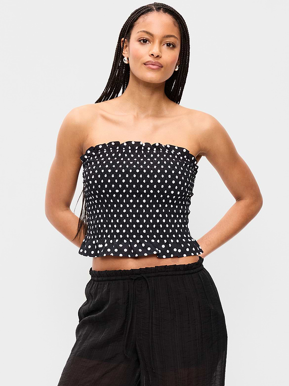 Bustier à corsage smocké