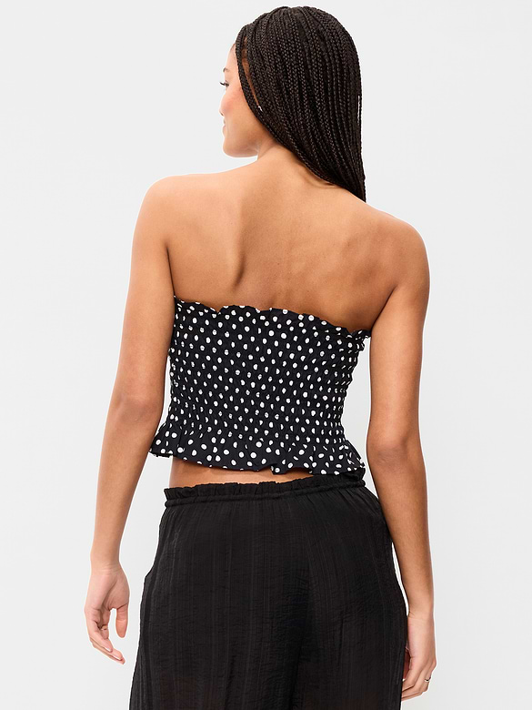 Bustier à corsage smocké