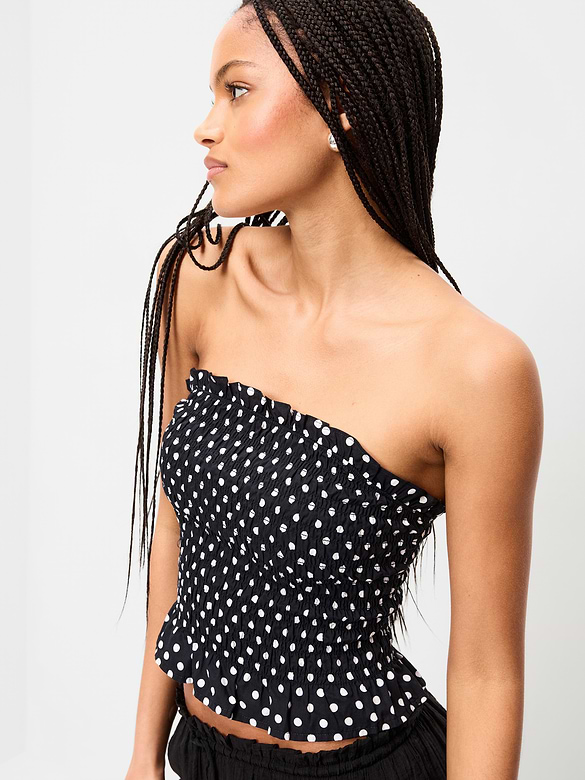Bustier à corsage smocké