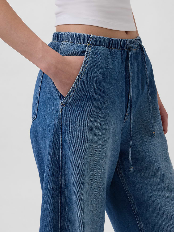 Image number 5 showing, High Rise Easy Barrel Jeans
