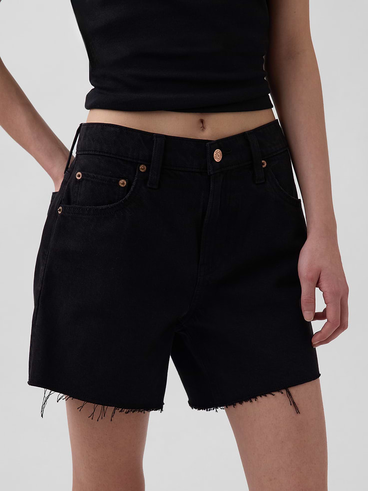 Image number 5 showing, 4" Mid Rise UltraSoft Relaxed Cutoff Shorts