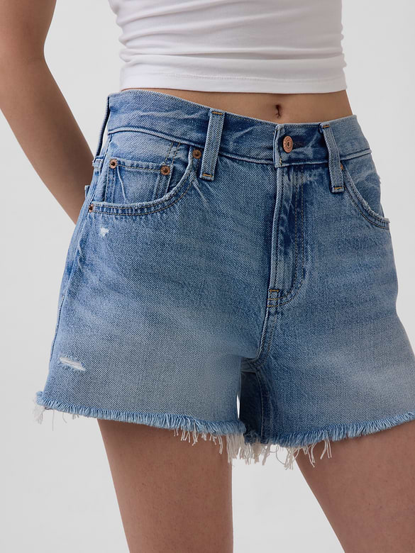 4" Mid Rise UltraSoft Relaxed Cutoff Shorts