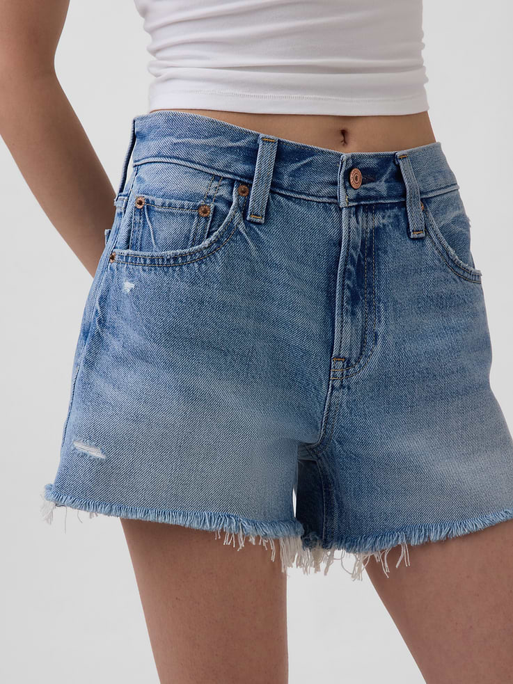 Image number 5 showing, 4" Mid Rise UltraSoft Relaxed Cutoff Shorts