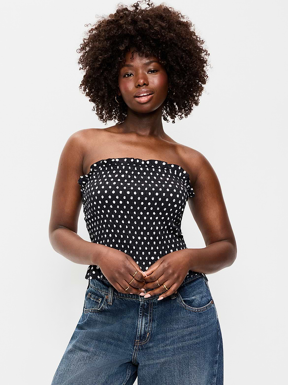 Bustier à corsage smocké