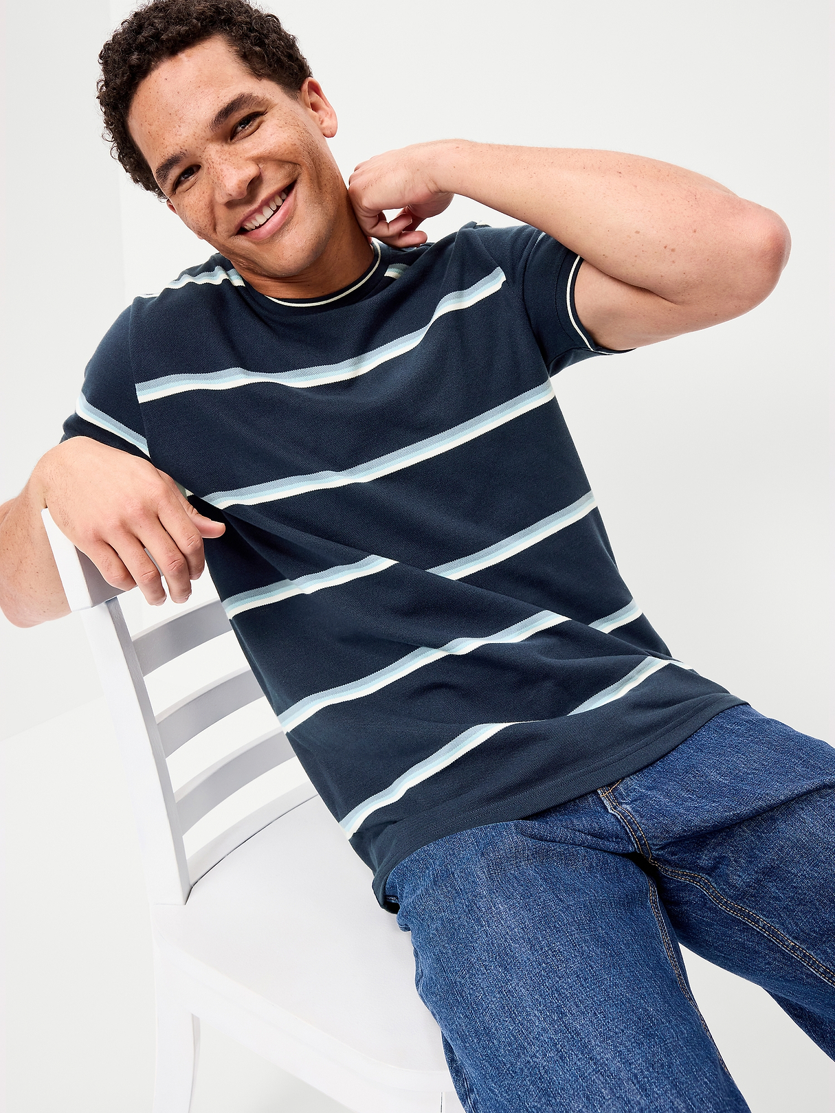 Crew-Neck Pique T-Shirt | Old Navy