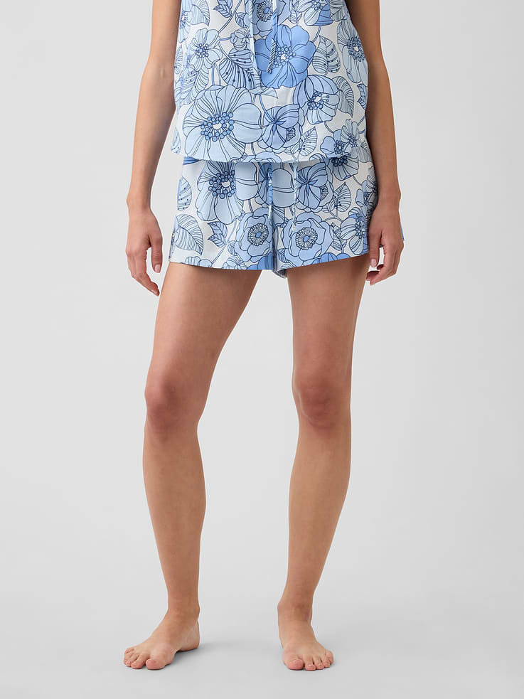 Image number 3 showing, Poplin PJ Shorts