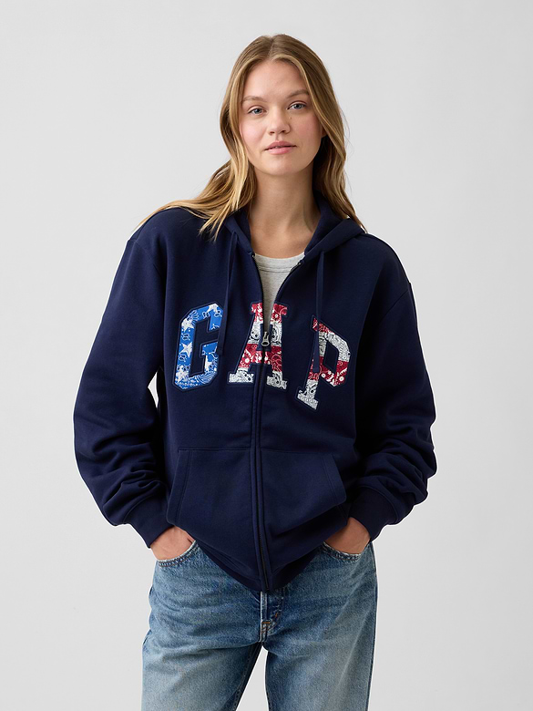 Adult Relaxed Gap Logo Zip Hoodie