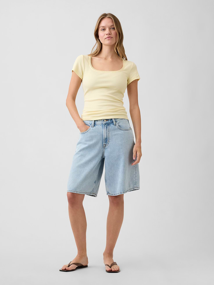 Image number 3 showing, Ribbed Squareneck Top