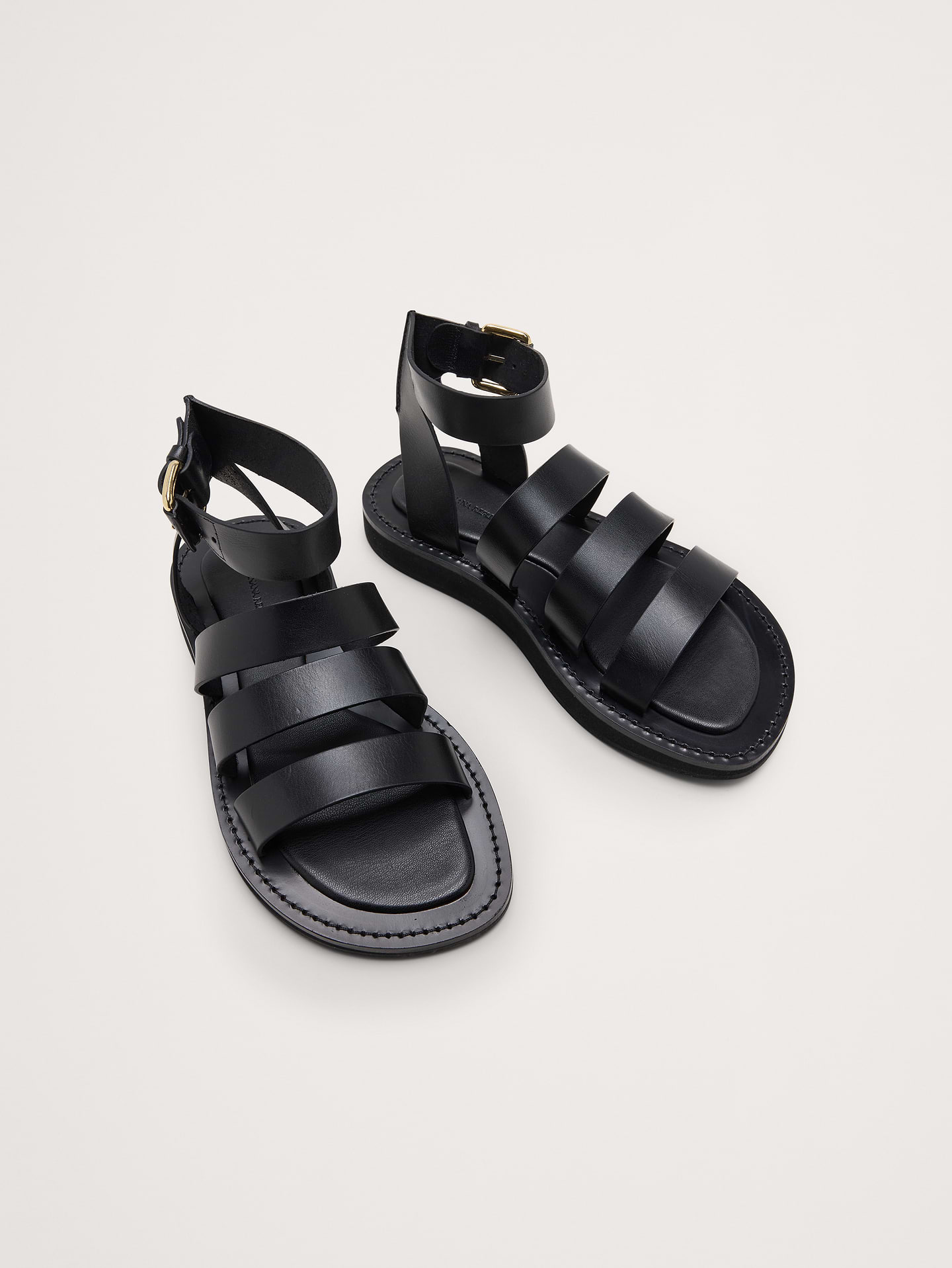 Image number 3 showing, Italian Leather Flatform Sandal