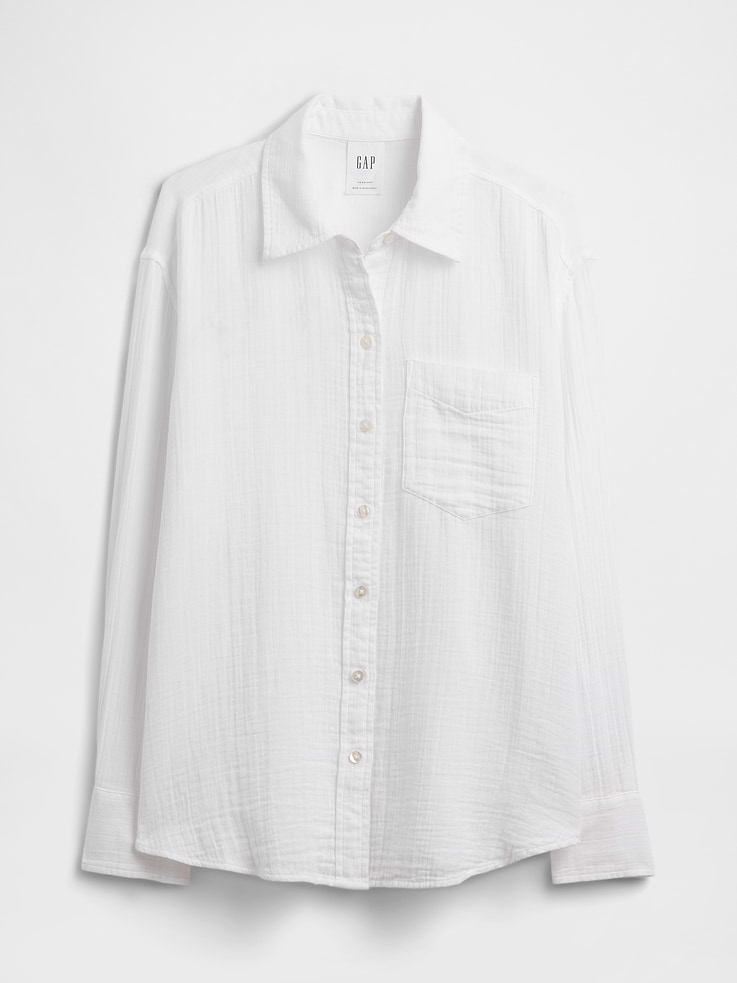 Image number 5 showing, Oversized Shirt in Gauze
