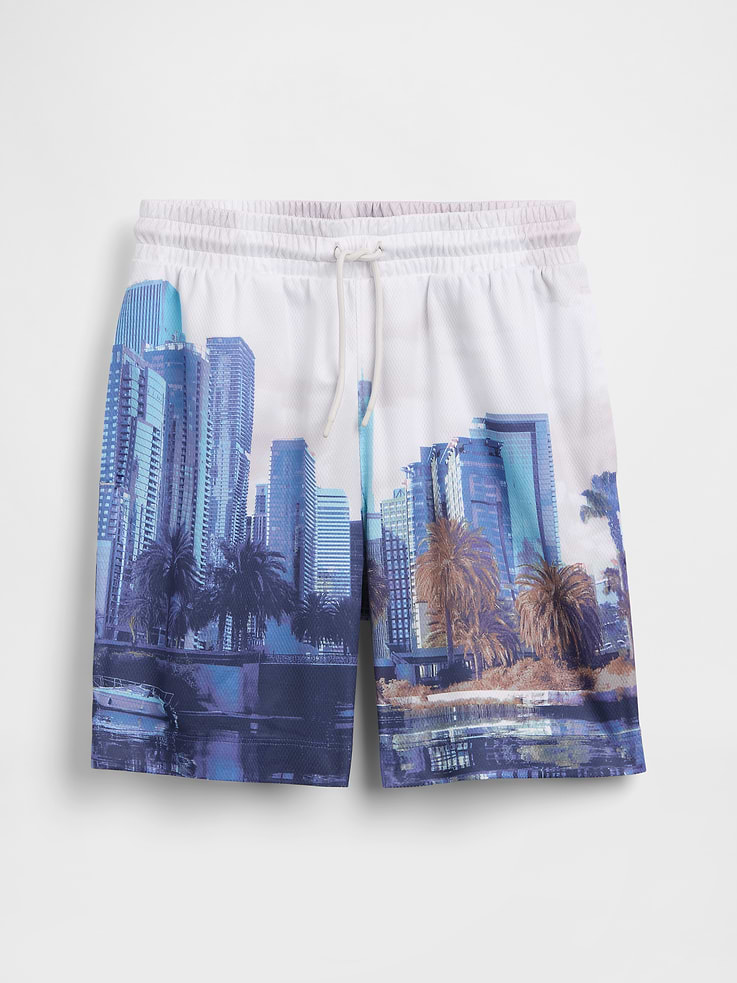 Image 2 of 5, Kids GapFit 6" Recycled Mesh Easy Shorts