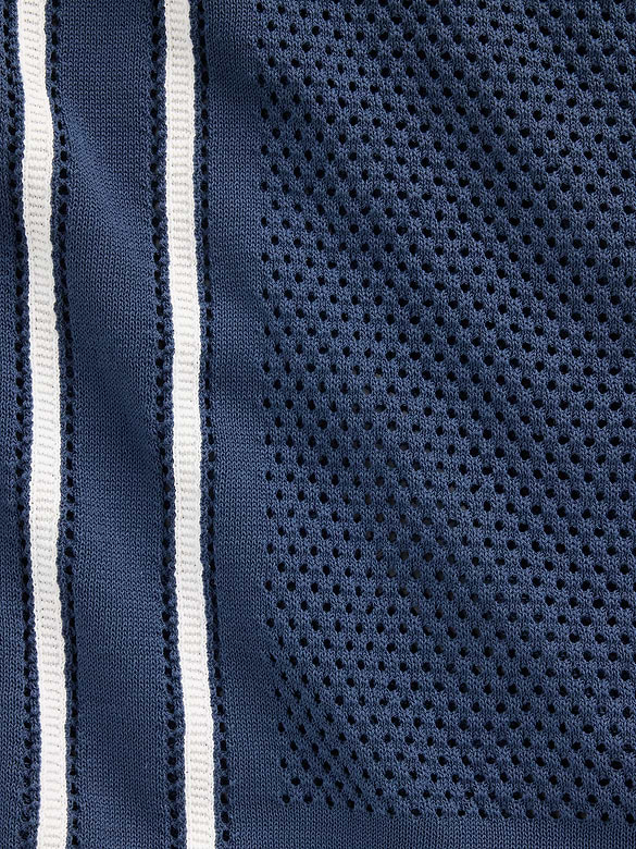 Stripe Camp Collar Sweater Shirt