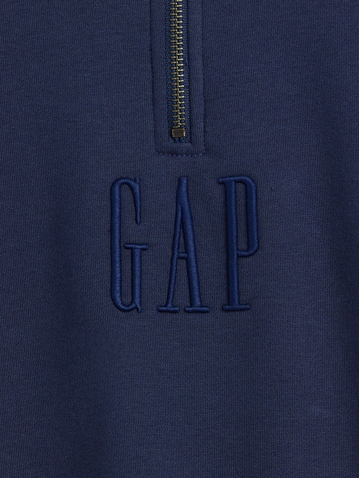 Image number 4 showing, Heavyweight Oversized Logo Quarter-Zip Pullover