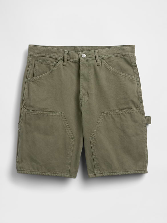 9" Loose Denim Carpenter Shorts