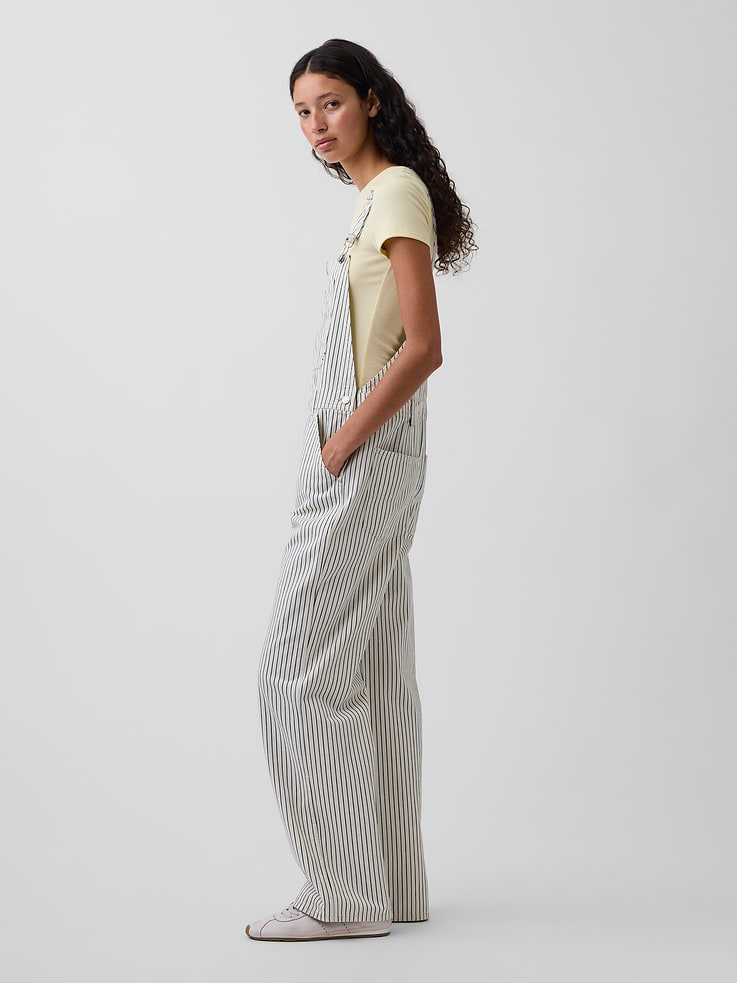 Image number 3 showing, Relaxed Denim Stripe Overalls