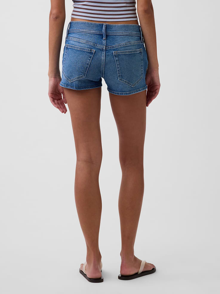 Image number 4 showing, 3" Low Rise Lace-Up Denim Shorts