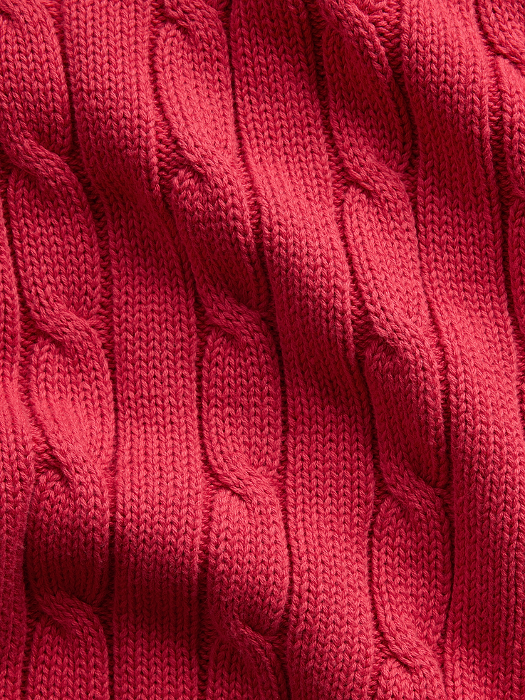 Image number 4 showing, 100% Cotton Cable-Knit Zip Cardigan
