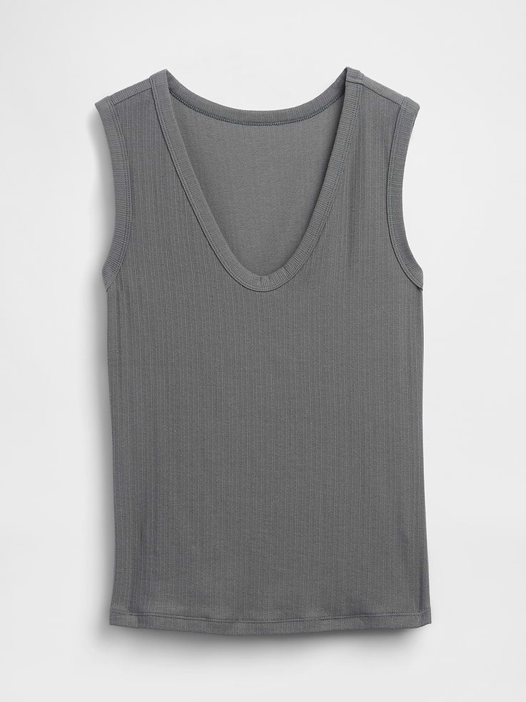 Image number 4 showing, Variegated Rib Tank Top