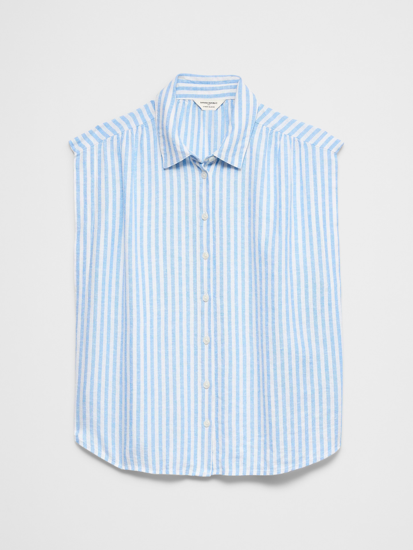 Image number 7 showing, Linen-Blend Pleated Shirt