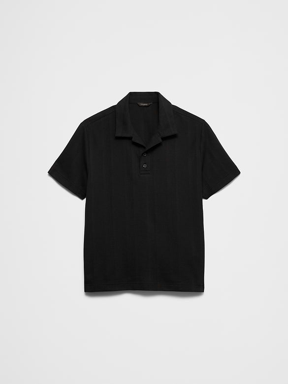 Standard-Fit Textured Polo