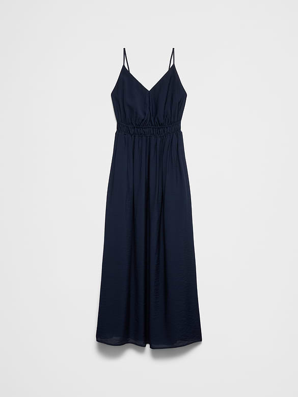 Open-Back Tie Maxi Dress