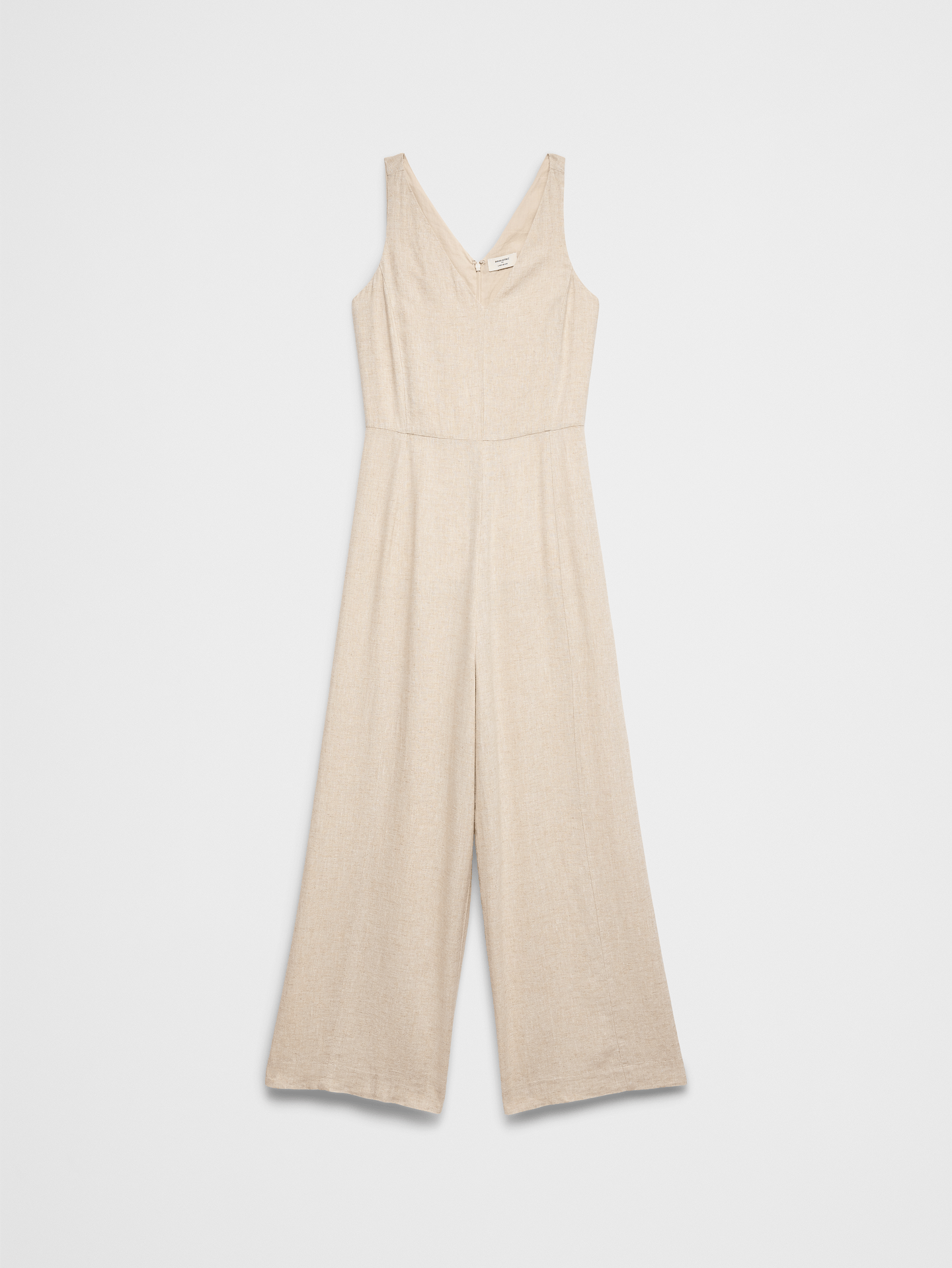 Image number 4 showing, Linen-Blend V-Neck Jumpsuit