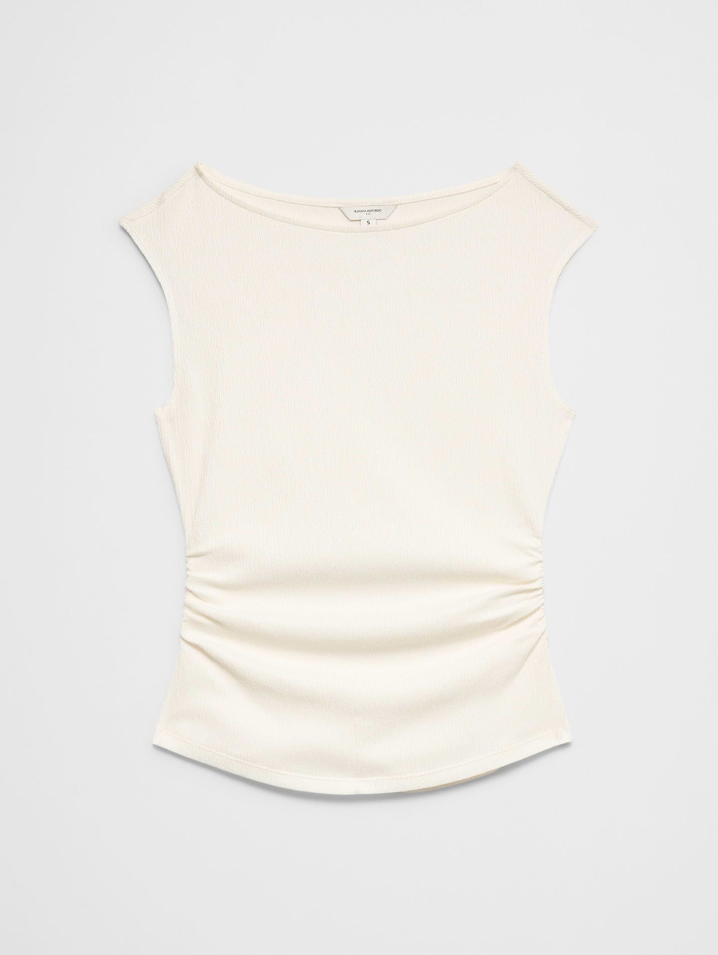 Image number 4 showing, Textured Smocked Ruched Top