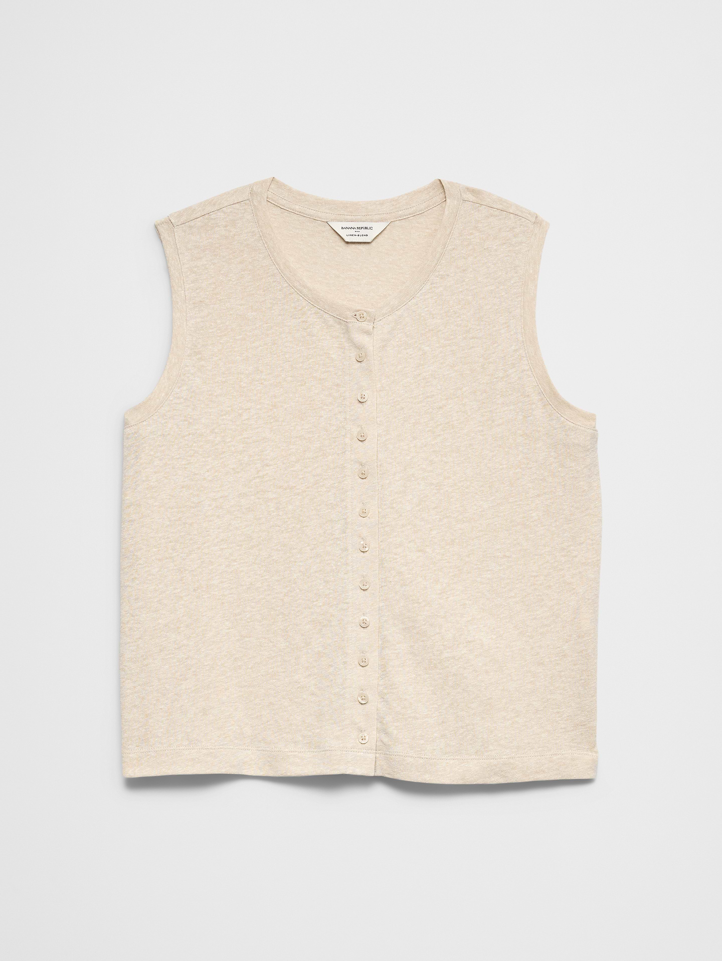 Image number 4 showing, Linen-Blend Tank