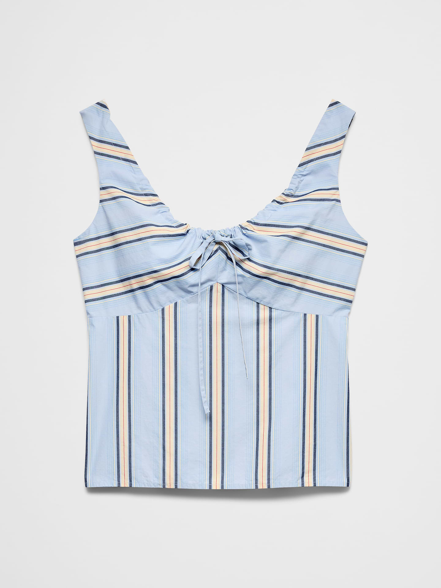 Image number 4 showing, Poplin Cinched Neck-Tie Top